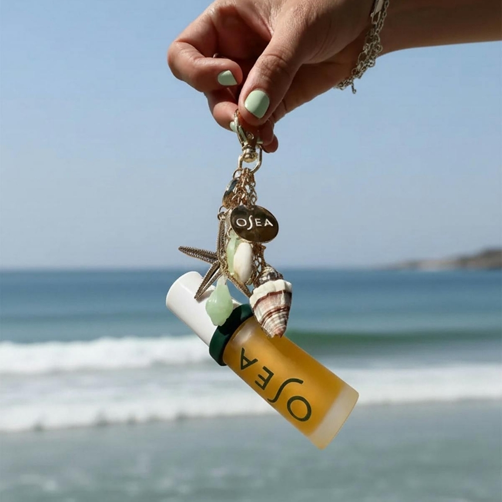 OSEA Malibu Lip Oil Key Chain & Organic Pouch - Picture 2 of 10